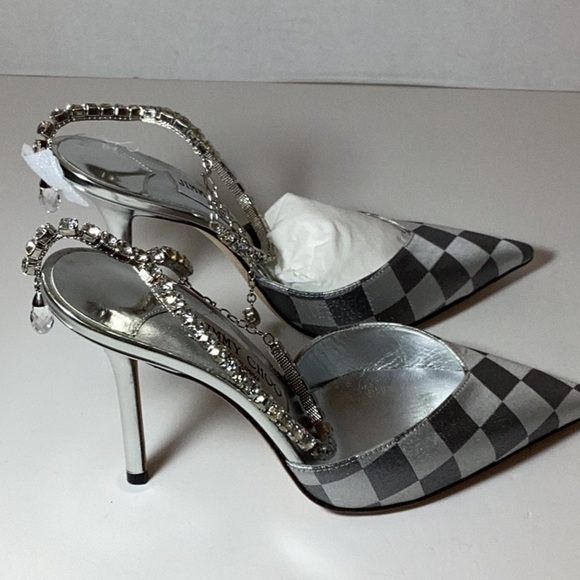 Women's Saeda 100 Check Embellished Pointed Toe Pumps 150th AnniversaryExclusive - Picture 5 of 13